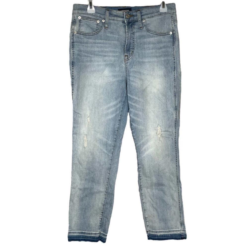 J crew vintage straight jeans light wash released hem women’s size 29 fair trade